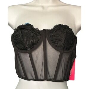 Shein Strapless Lace Pullover Bustier Corset Top Women Size S (4) Stretch NWT